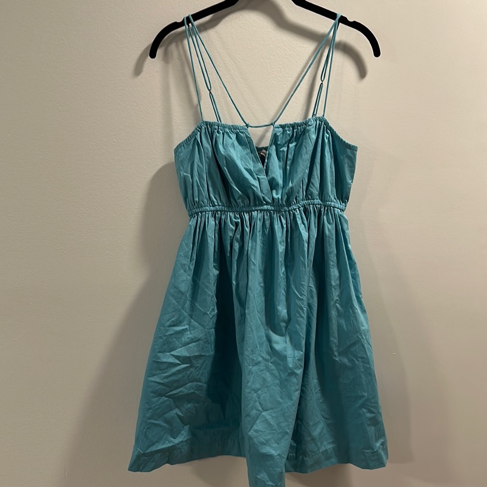 Abercrombie Strappy Mini! Pool Blue/Turquoise. Size M Tall 💙